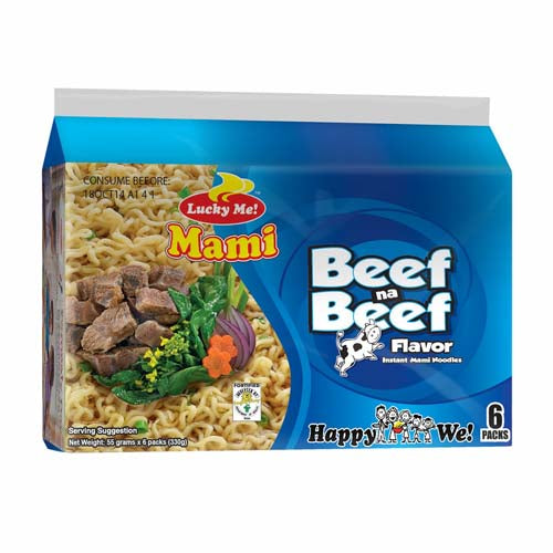 Lucky Me Beef na Beef Instant Orient Style Noodles  60gm *6