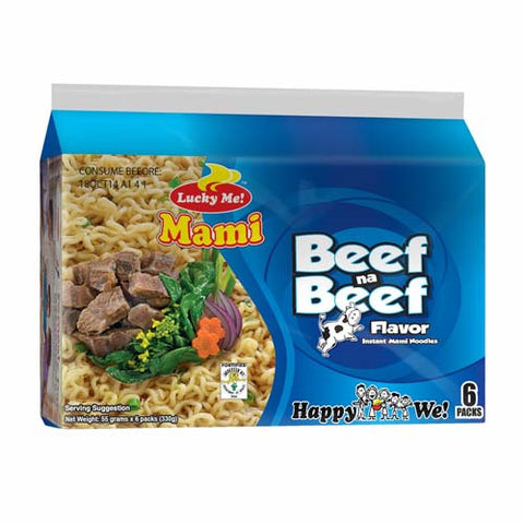 Lucky Me Beef na Beef Instant Orient Style Noodles  60gm *6